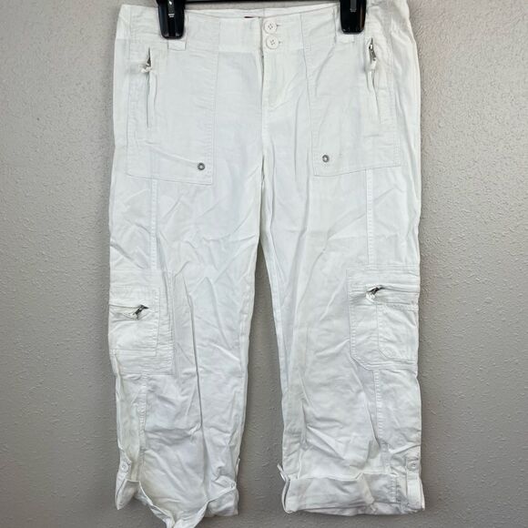 BeBop White Cargo Shorts Size 7 EUC - Picture 1 of 5